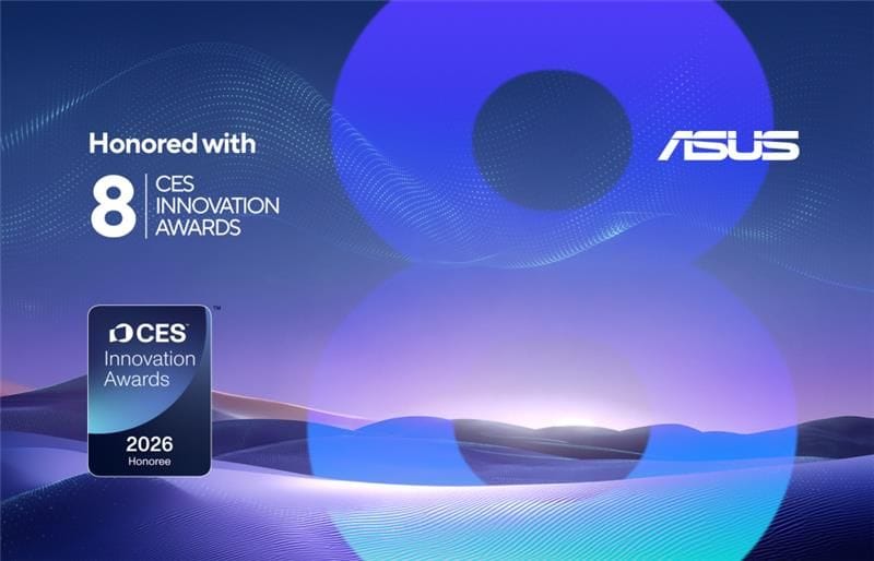 ASUS obtiene 8 premios Innovation Awards en CES 2026