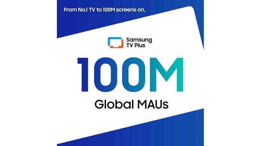 Samsung TV Plus reached 100 million users globally.