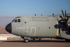 Airbus A400M fue recibido en Santiago, listo para unirse a FIDAE 2026