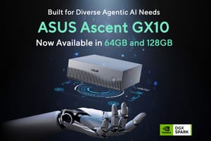 ASUS amplía Ascent GX10 con una versión de 64 GB para ejecutar IA agéntica localmente