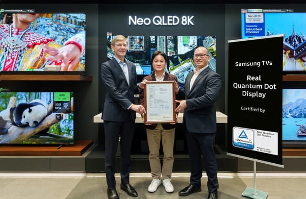 Los televisores QLED de Samsung consolidan su calidad de imagen tras conseguir la certificación "Real Quantum Dot Display" de TÜV Rheinland