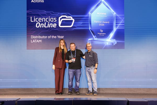 Licencias OnLine reconocida por tercer año consecutivo en los Acronis Partner Awards 2025
