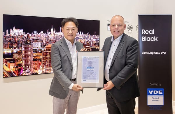 Samsung OLED S95F obtiene certificación “Real Black” de VDE por su tecnología Glare-Free