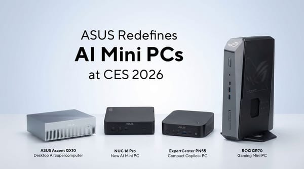 ASUS redefine la computación corporativa con infraestructura de IA en factor de forma ultrarreducido en CES 2026