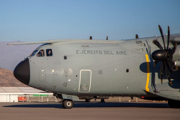 Airbus A400M fue recibido en Santiago, listo para unirse a FIDAE 2026