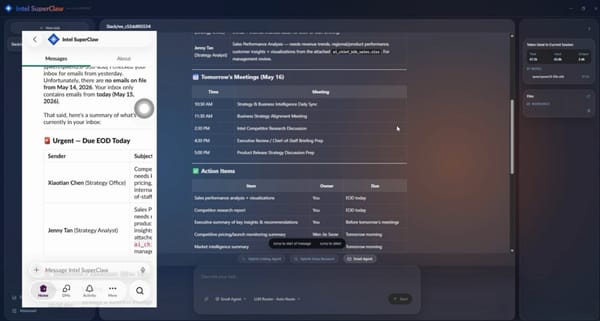 Intel aborda costo, escala y seguridad de datos en IA agéntica con SuperClaw