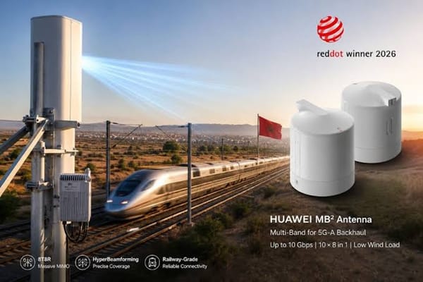 Antena MB2 de Huawei obtiene el Red Dot Design Award 2026 por su innovación para redes 5G