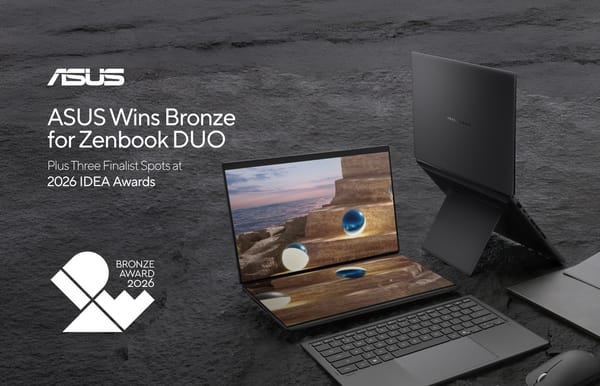 ASUS obtiene un premio Bronze en IDEA 2026 con Zenbook DUO y suma tres productos finalistas